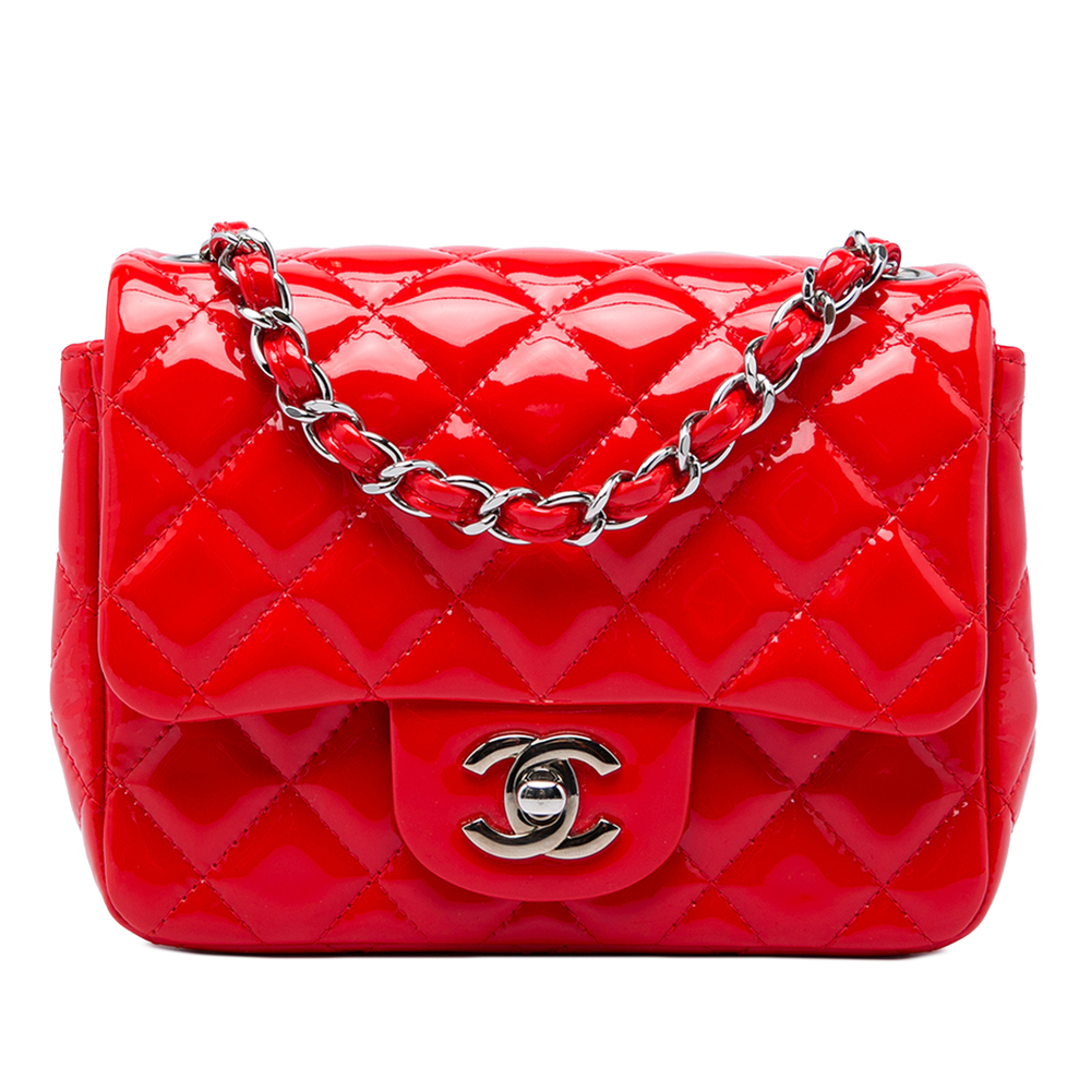 Pre-Loved Chanel Mini Square Classic Patent Single Flap